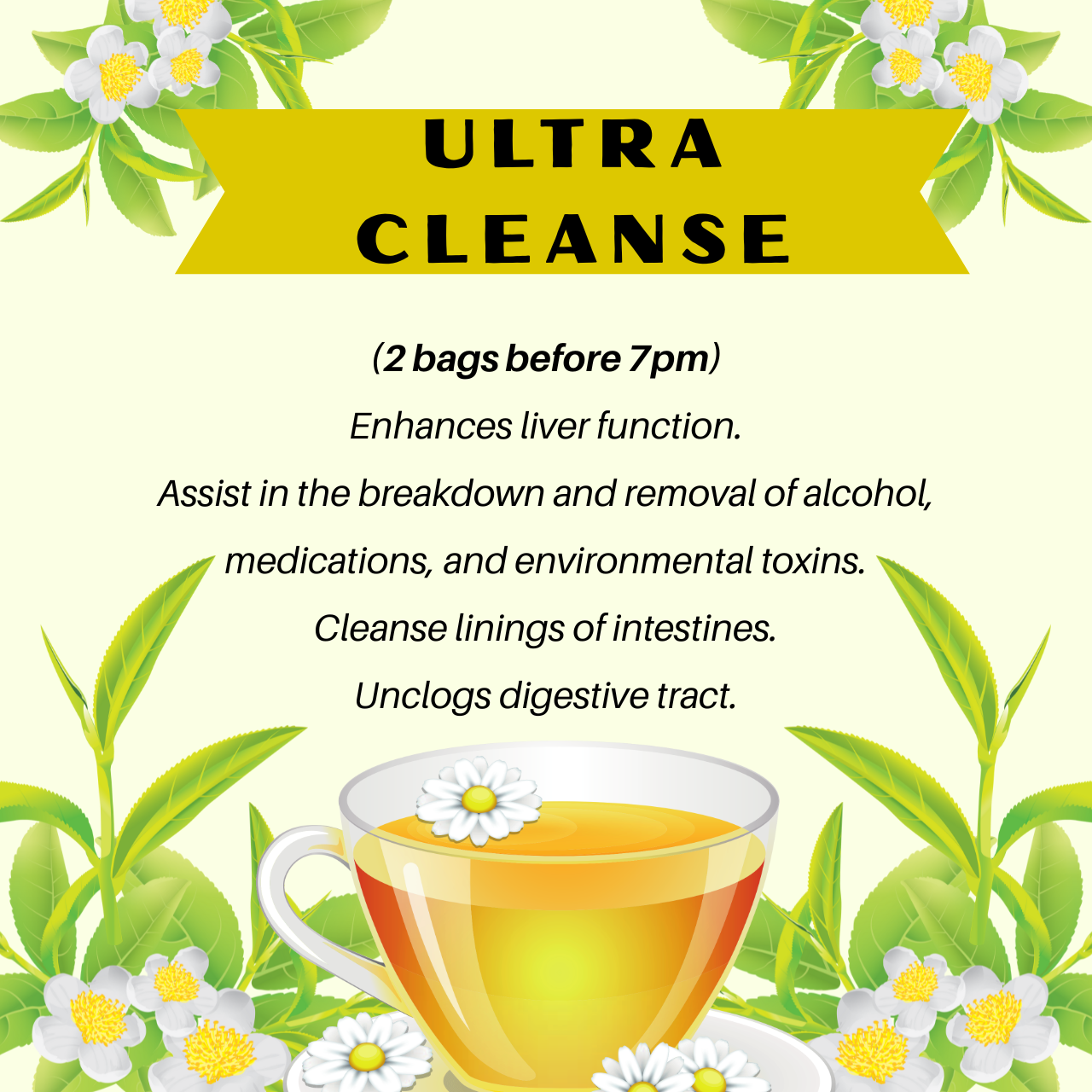 Ultra Cleanse Tea (Liver Detox + Colon Cleansing)