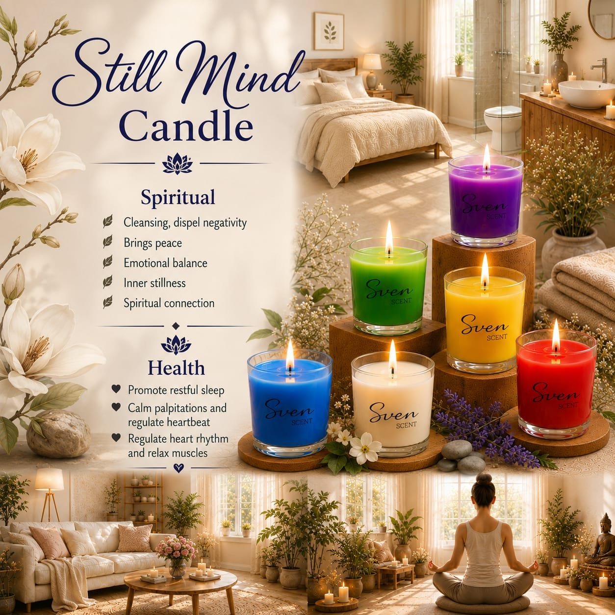 Still Mind Candle (SVEN SCENT Herbal Wellness Candle)